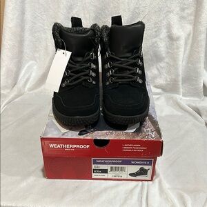 Weatherproof Black Rain & Snow Boots Rugged Design